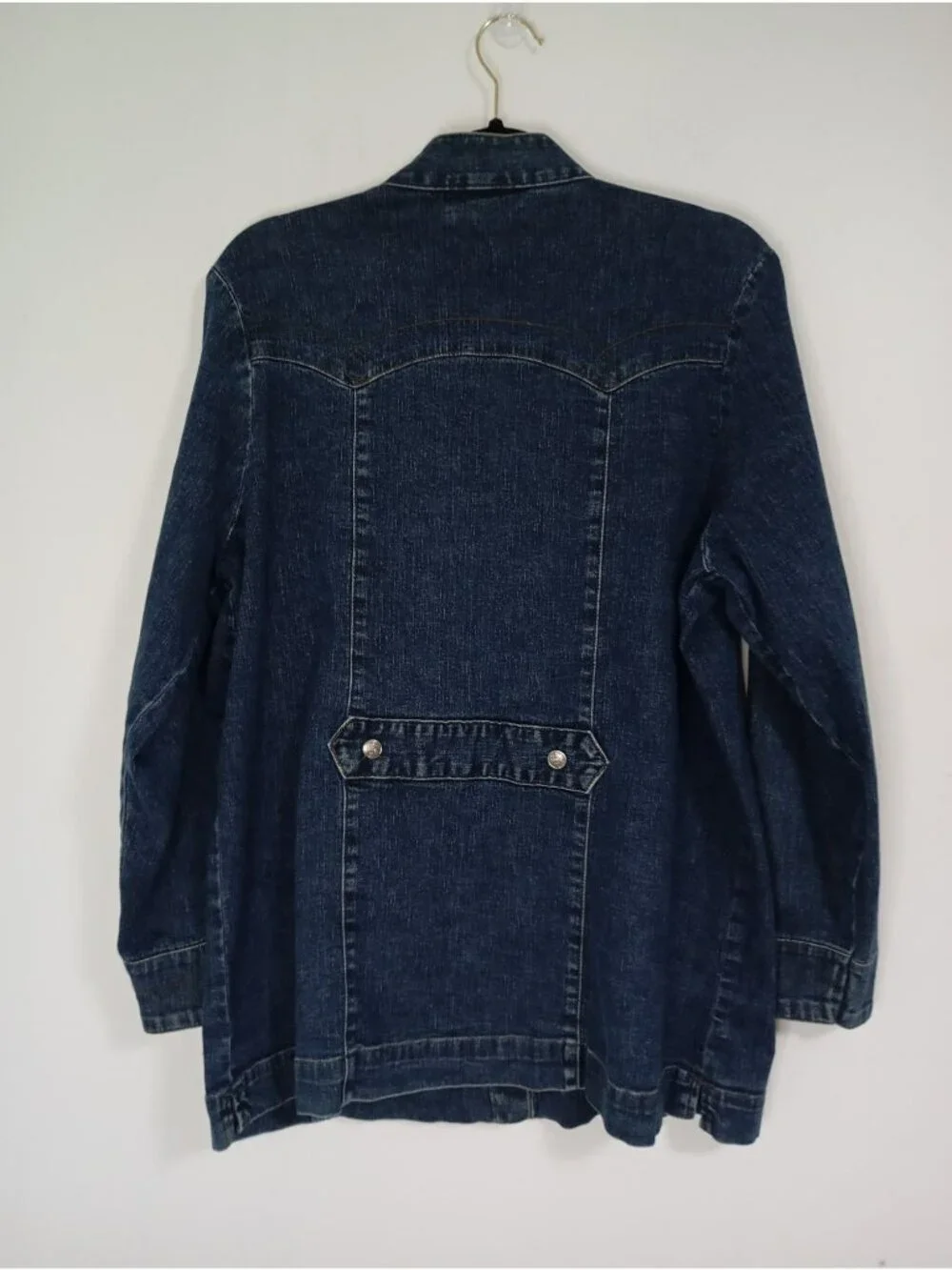 Ulla Popken Womens Denim Jacket Stand Collar Relaxed Fit Siz 12/14 Casual Style